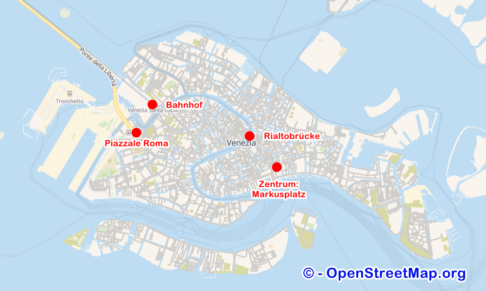 Lageplan Venedig Piazzale Roma